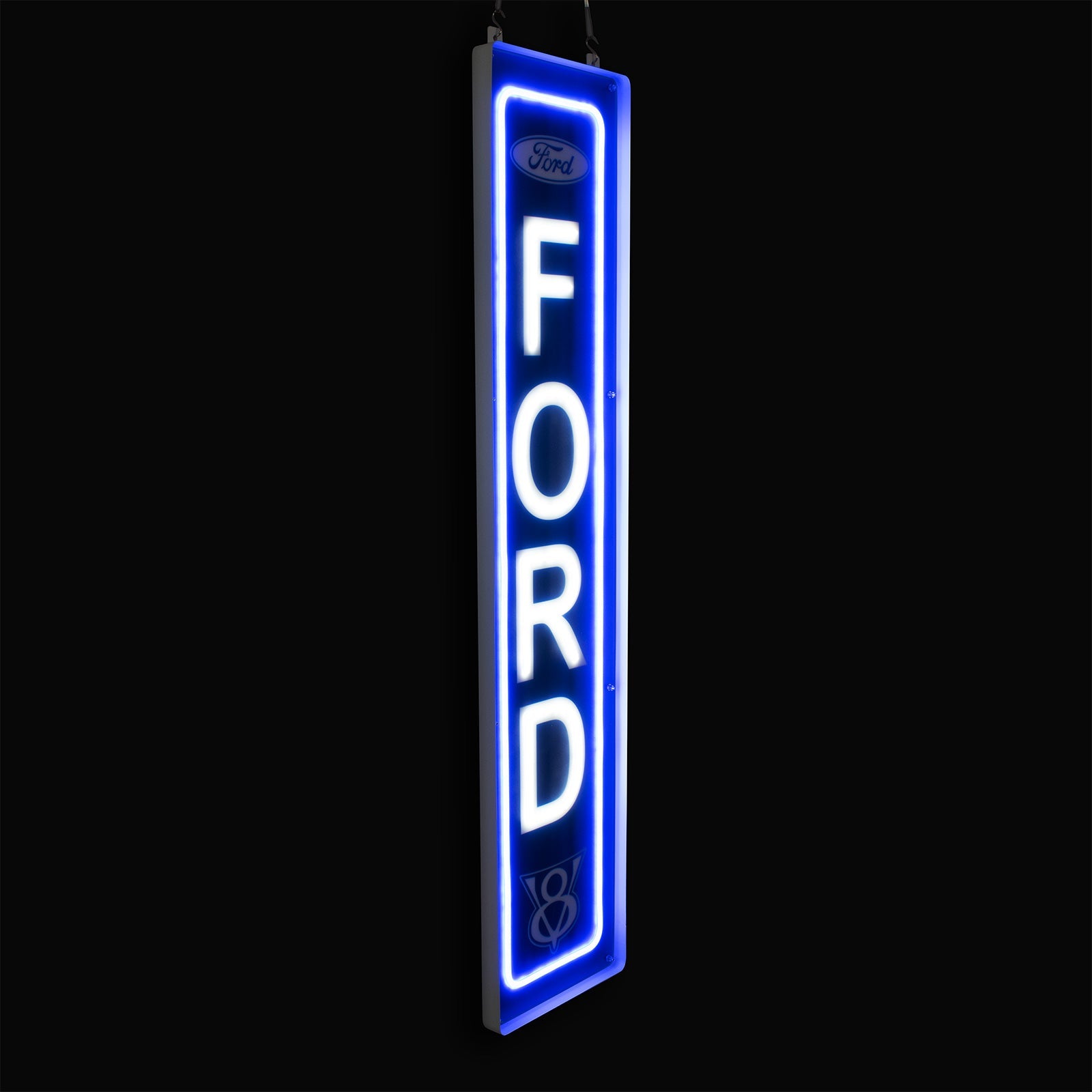 Ford Vertical Garage Wall Blue Light Up LED Flex Neon Sign 47