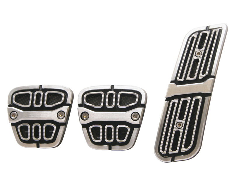 2010-14 Camaro Manual Billet Brake Clutch & Gas Pedal Covers Black Carbon Fiber