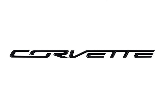 2014-2019 Corvette C7 Carbon Flash Black Rear Bumper Letters Emblems