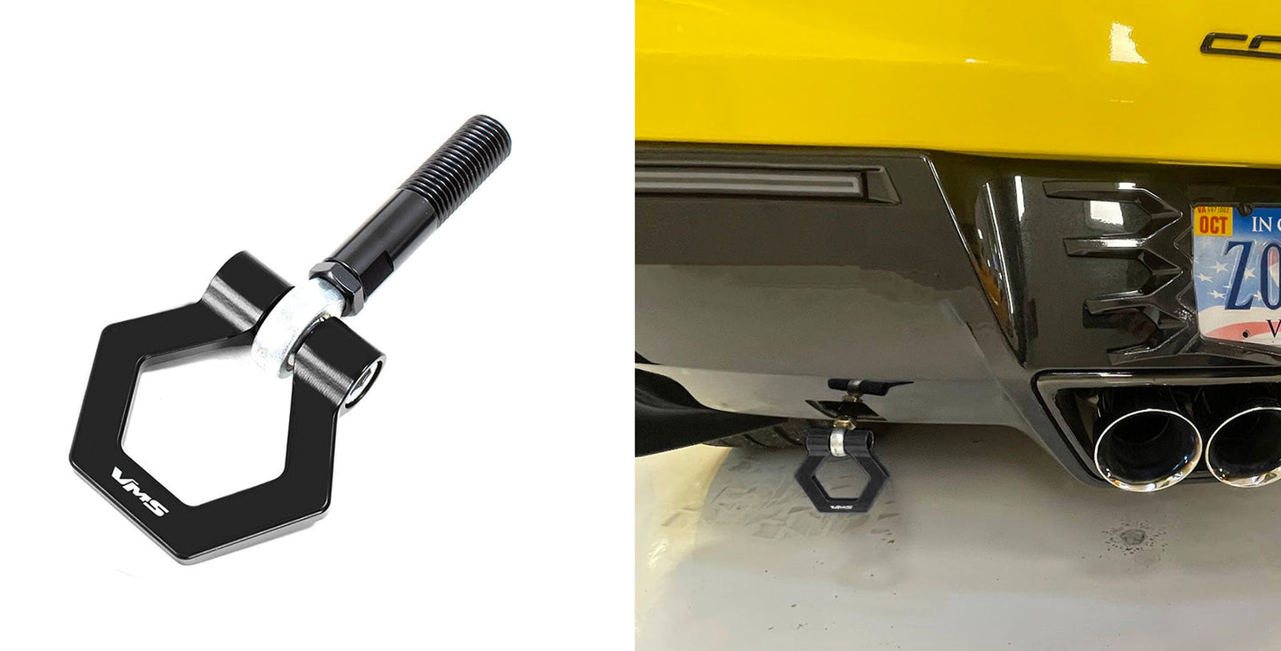 2020-2025 Chevrolet Corvette C8 Z06 Rear Hexagonal Tow Hook Loop Ring - Black