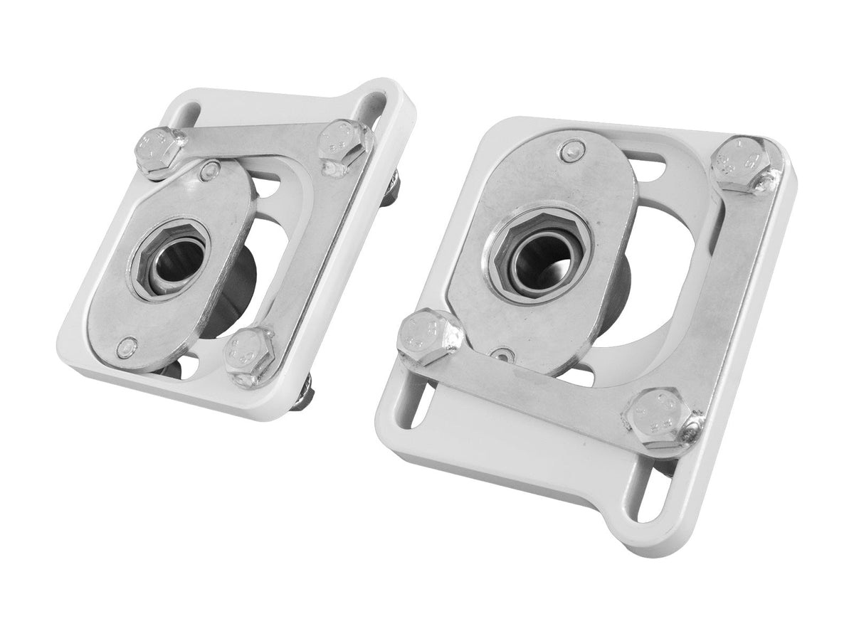 1994-2004 Ford Mustang Adjustable Billet Front Caster Camber Alignment Plates White