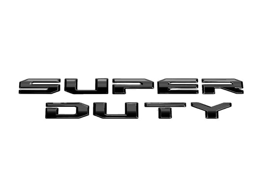2017-2022 Ford Super Duty OEM VHC3Z-16606-B Black Platinum Stainless Front Hood Letter Emblems