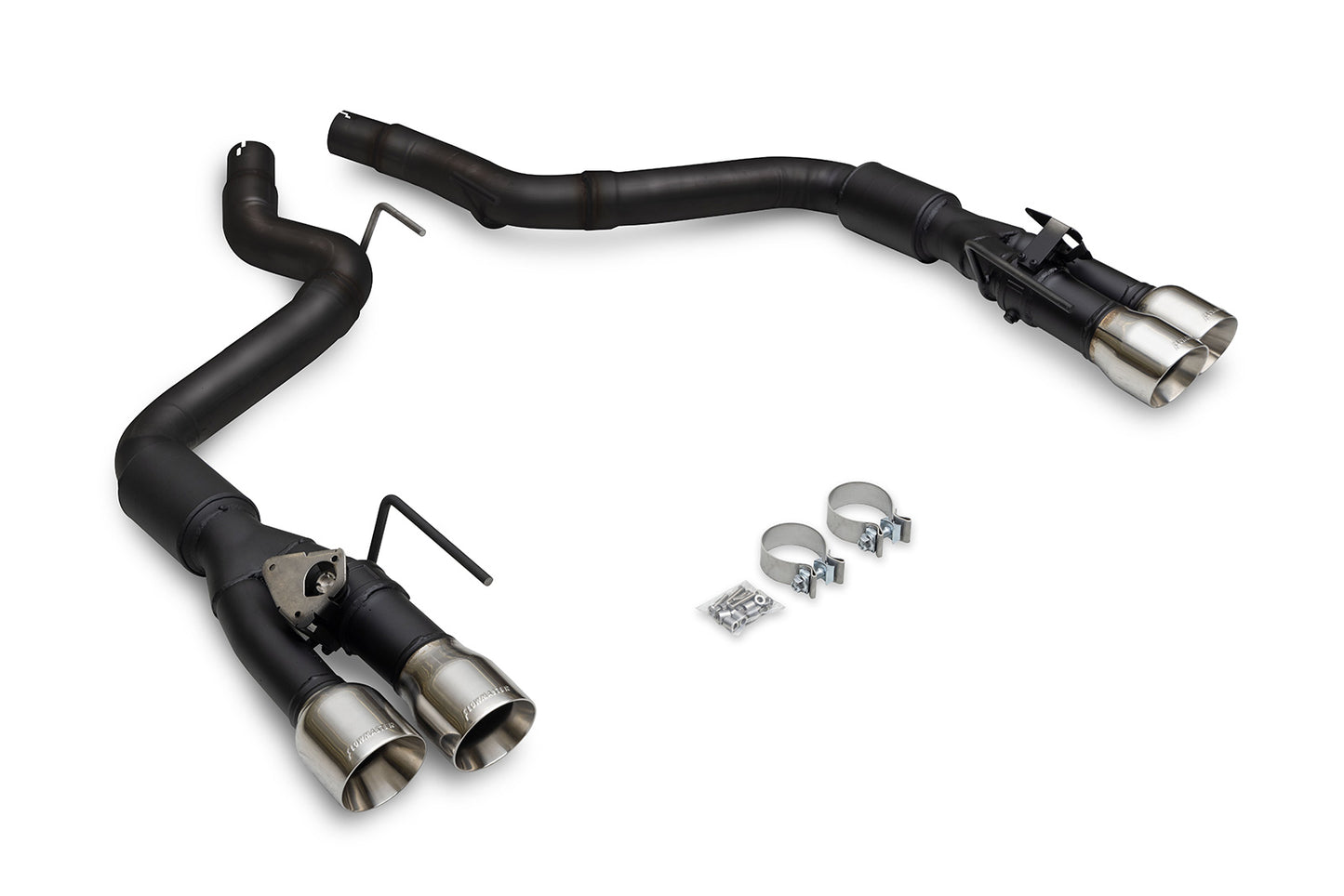 2024-2025 Mustang Flowmaster Outlaw Axle Back Active Exhaust Polished Quad Tips