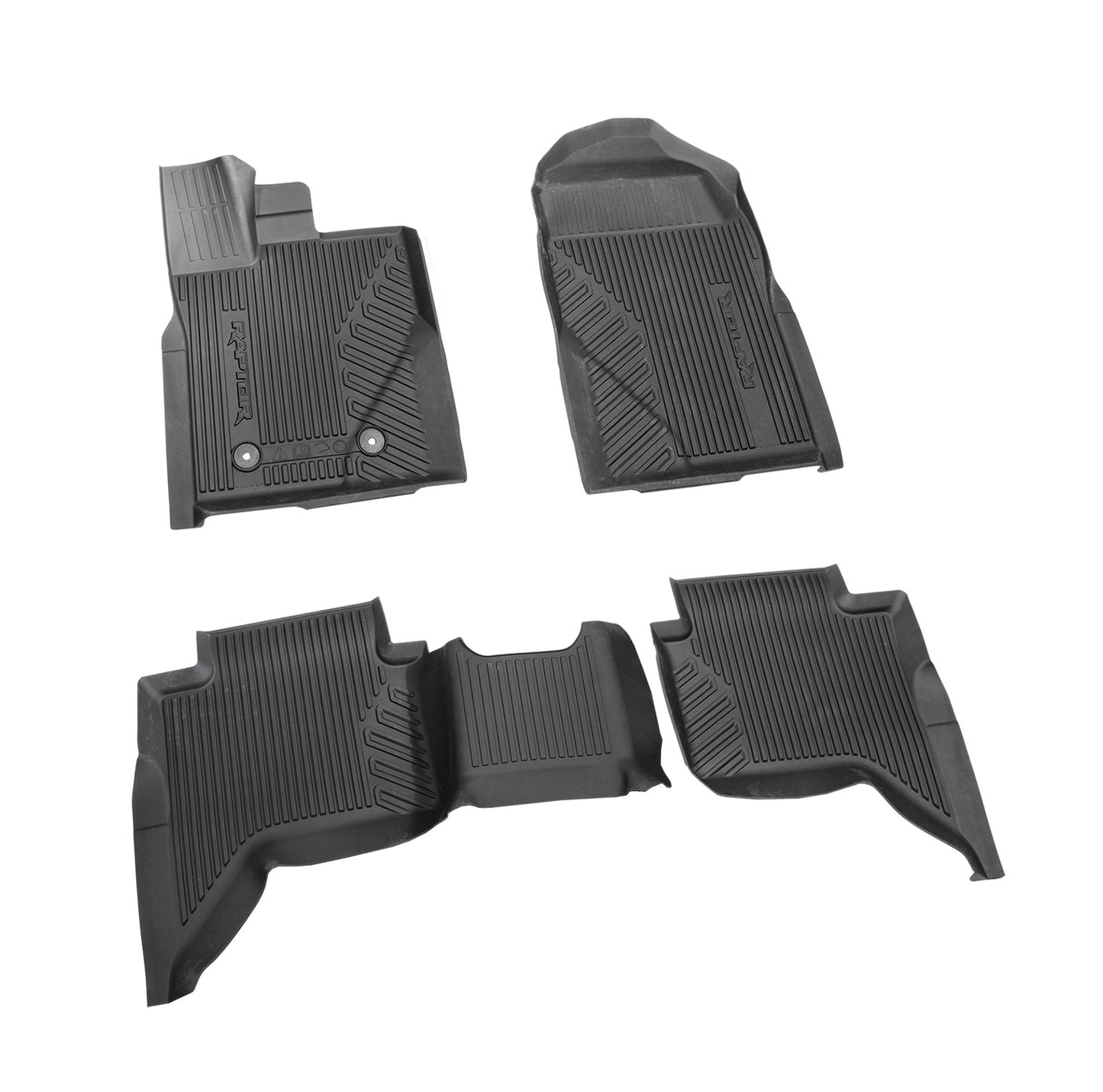 2024-2025 Ranger Raptor OEM R1WZ-1613086-RA Front & Rear Rubber Floor Mat Liners