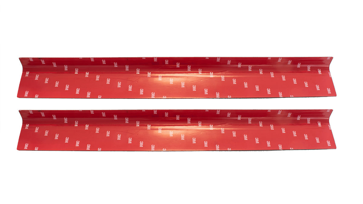 2017-2022 Super Duty 2-Door Black Platinum Stainless Door Step Sill Plates Pair