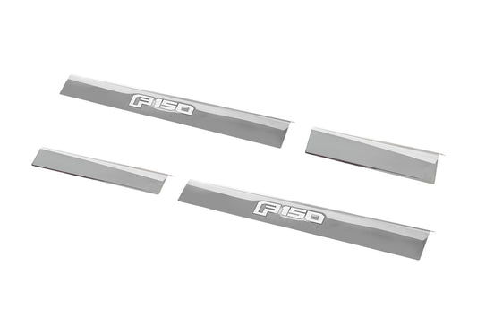 2015-2020 F150 Genuine Ford OEM Polished Stainless 4pc Bottom Door Step Sill Plates