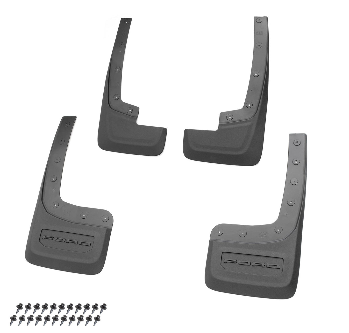 2024-2025 Ford Ranger OEM Black Front & Rear Mud Flaps Splash Guards - Set of 4