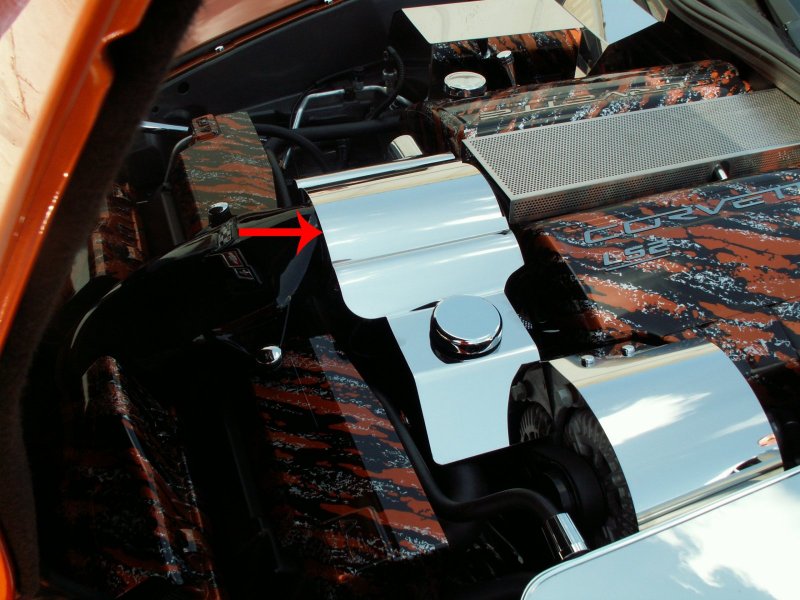 2005-2013 Corvette C6 & Z06 LS7 Polished Stainless Throttle Body Cover USA Made