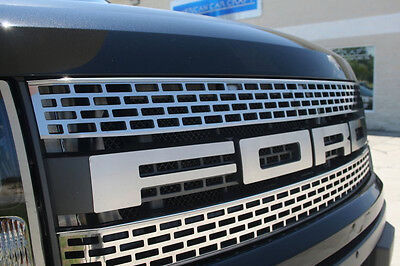 2010-2014 Ford F-150 Raptor Polished Stainless Upper Grille & FORD Letters
