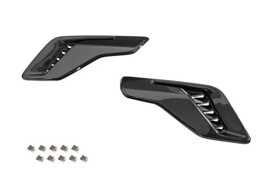 2021-2024 Ford F-150 Raptor OEM Real Carbon Fiber Fender Side Vents - Gloss Finish