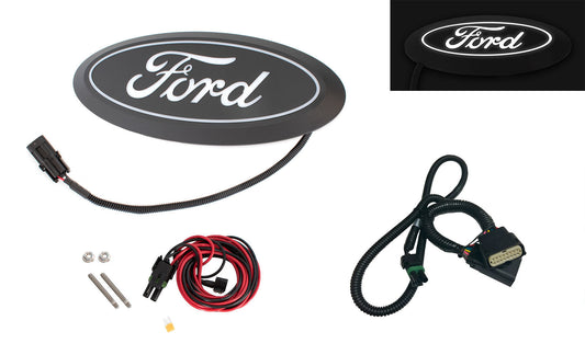 2021-2024 Ford Super Duty w/o Camera Front Grille Light Up LED Emblem - Fits w/ LED Headlights