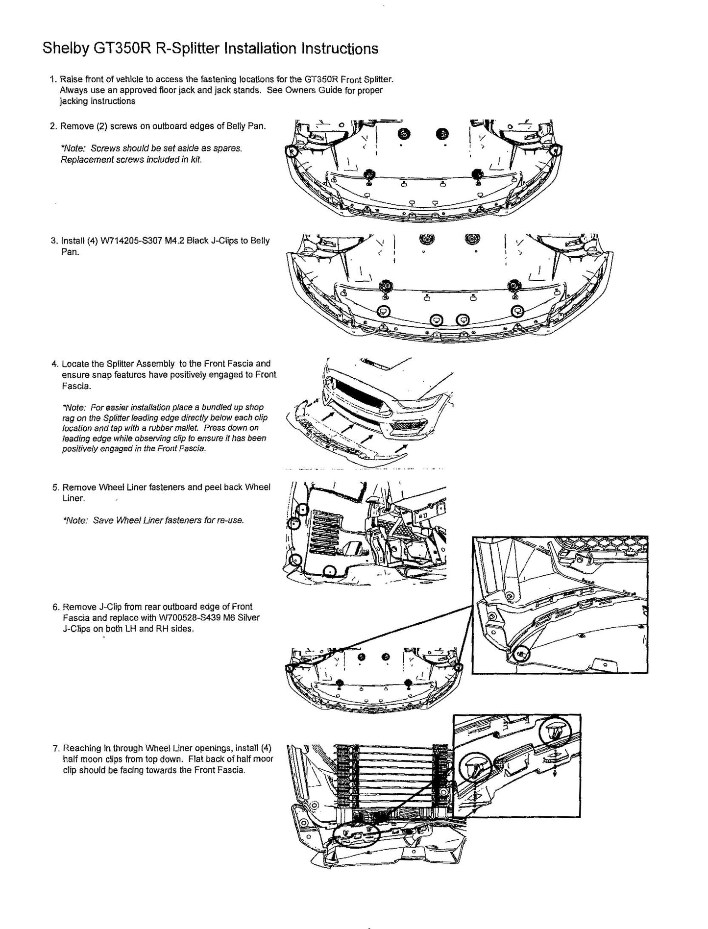2016-2020 Shelby GT350R Genuine Ford FR3Z-17D957-AC Front Bumper Chin Splitter