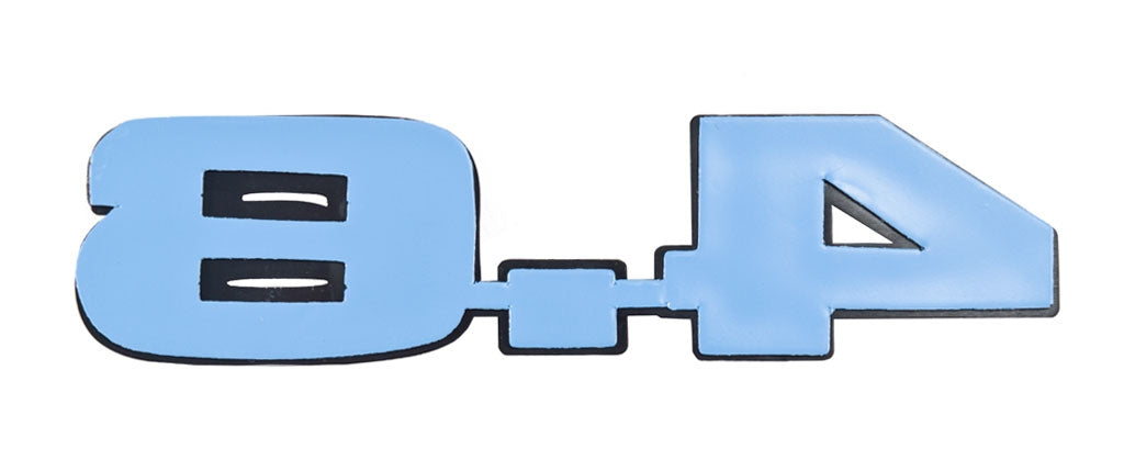 Ford Mustang 4.6 281 Engine Emblems Chrome & Blue 4.75" x 1.25" - Pair