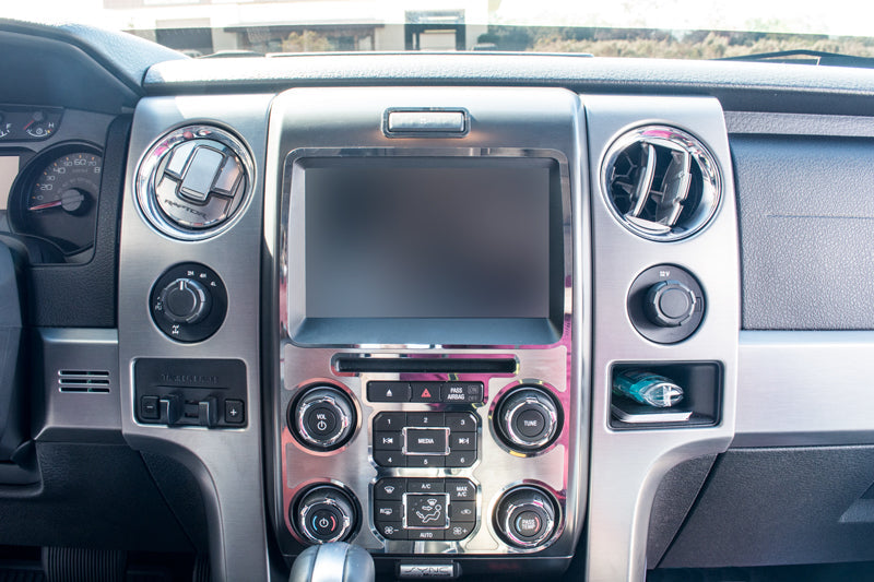 2012-2014 Ford Raptor Truck Center Dashboard Console Stainless Steel Trim Cover