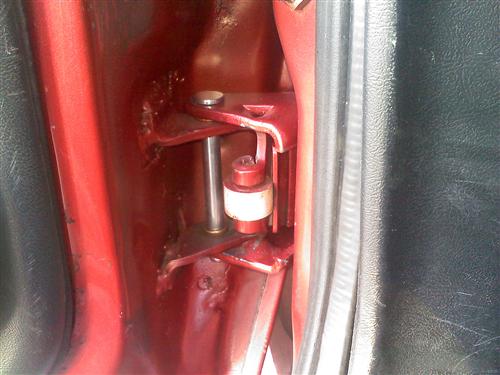 1982-1993 Mustang Upper & Lower Door Hinge Brackets, Tension Arms, Pin, & Roller