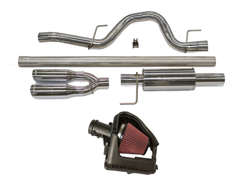 Rear Exit Exhaust & Cold Air Intake ROUSH 421248 421735 2012-14 F150 3.5L Turbo