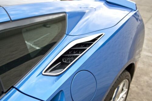 C7 Corvette Rear Upper Quarter Panel Vent Covers Polished Stainless Steel 2pc