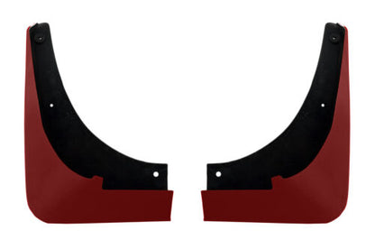 C6 Corvette 2pc Painted Rear Mud Flap Splash Guards - Magnetic Red 86 86U WA127B