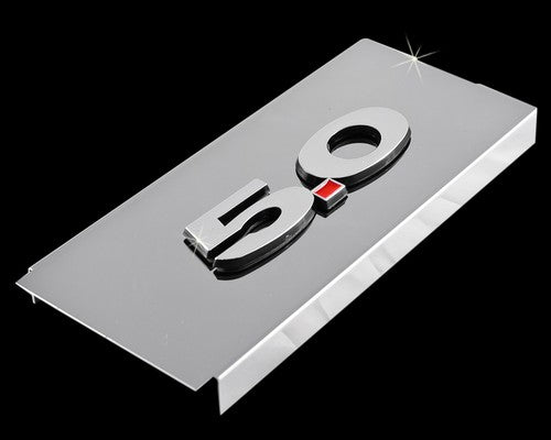 2011-2014 Ford Mustang GT V8 Polished Engine Fuse Box Cover - Chrome 5.0 Emblem