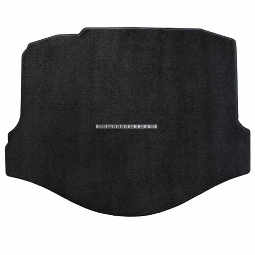 2010-2015 Camaro Coupe Ebony Black Ultimat Rear Trunk Cargo Mat - CAMARO Logo