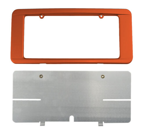 C6 Corvette Custom Painted Rear License Plate Frame - Sunset Orange 71 WA633H