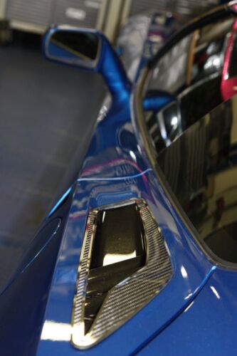 Corvette C7 Coupe Rear Quarter Vent Cover Plates Real Carbon Fiber 2pc