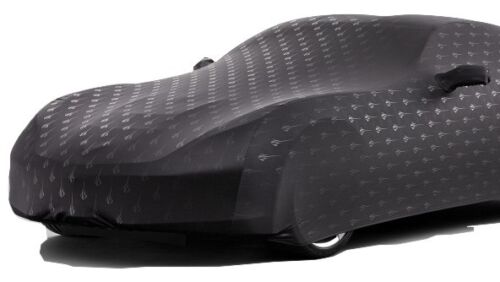 2014+ C7 Corvette Indoor Car Cover Black w Stingray Logo Pattern + Storage Bag