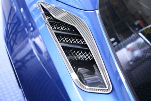 Corvette C7 Rear Quarter Panel Vent Covers Grilles Grills Mesh Stainless Steel