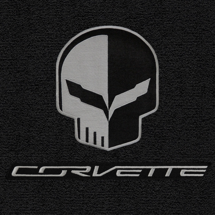 C7 Corvette Convertible Jet Black Rear Trunk Mat - Jake Skull & STINGRAY Logos