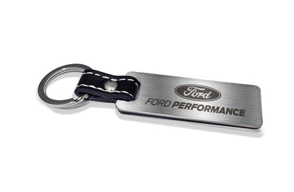 Ford Performance Keychain M-1800-FP Laser Etched Stainless Steel w/ Real Carbon Fiber Back