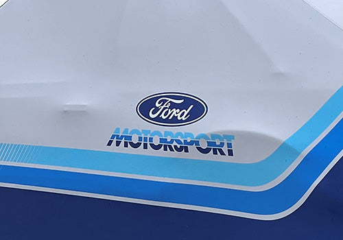 1984-1986 ASC McLaren Mercury Capri M-19412-FOX Ford Motorsport Indoor Car Cover Blue