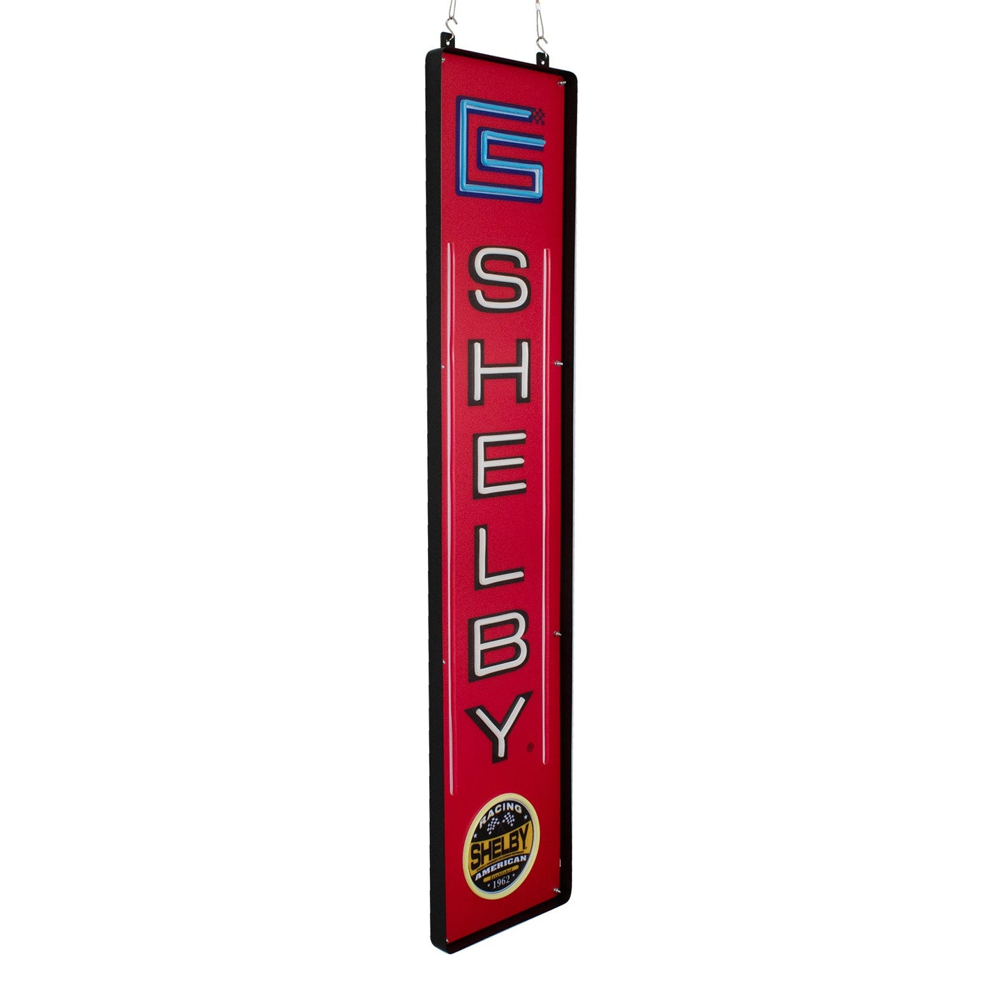 Shelby Vertical Garage Wall Red Light Up LED Flex Neon Sign 47" x 10"