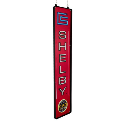 Shelby Vertical Garage Wall Red Light Up LED Flex Neon Sign 47" x 10"