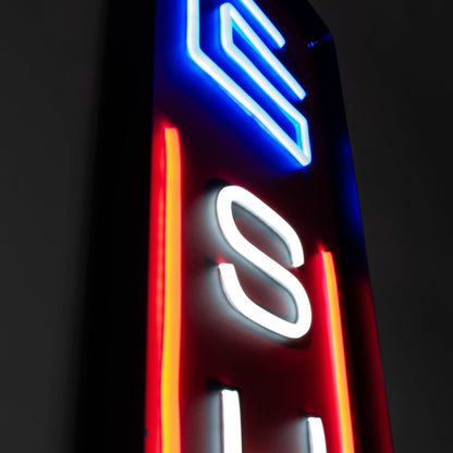 Shelby Vertical Garage Wall Red Light Up LED Flex Neon Sign 47" x 10"