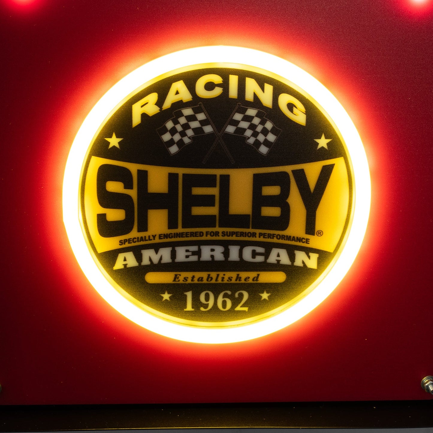 Shelby Vertical Garage Wall Red Light Up LED Flex Neon Sign 47" x 10"