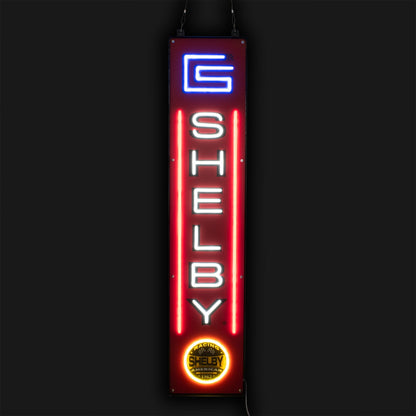 Shelby Vertical Garage Wall Red Light Up LED Flex Neon Sign 47" x 10"