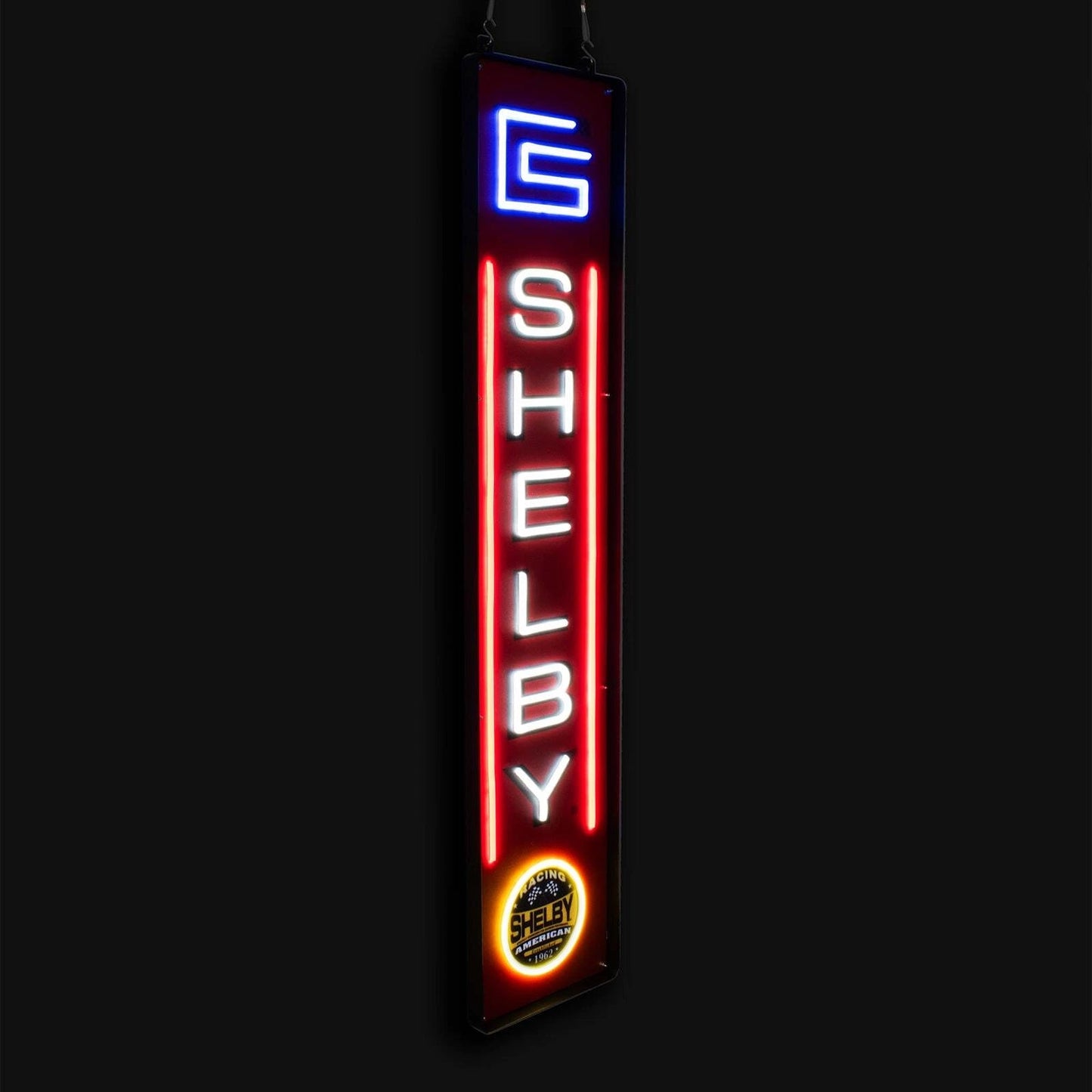 Shelby Vertical Garage Wall Red Light Up LED Flex Neon Sign 47" x 10"
