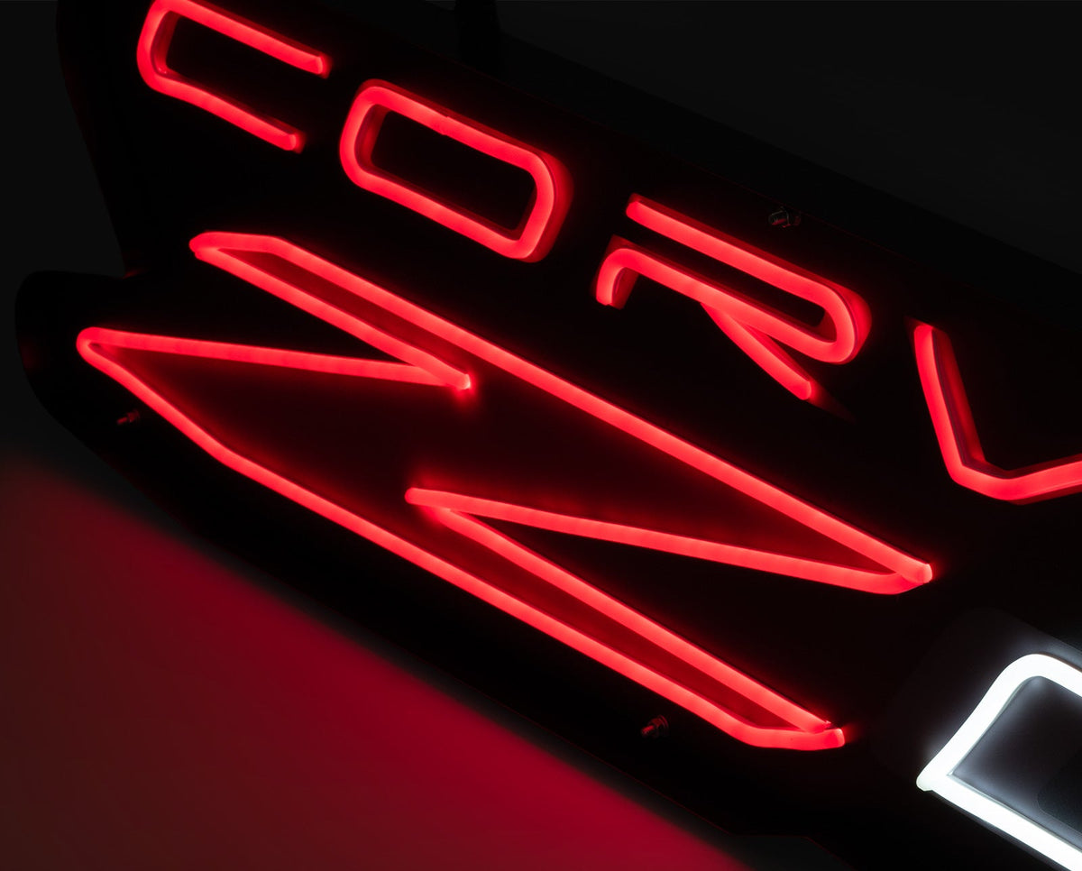 Chevrolet Corvette Z06 Light Up LED Flex Neon Garage Wall Sign in Steel Housing 60" x 11" x 1"