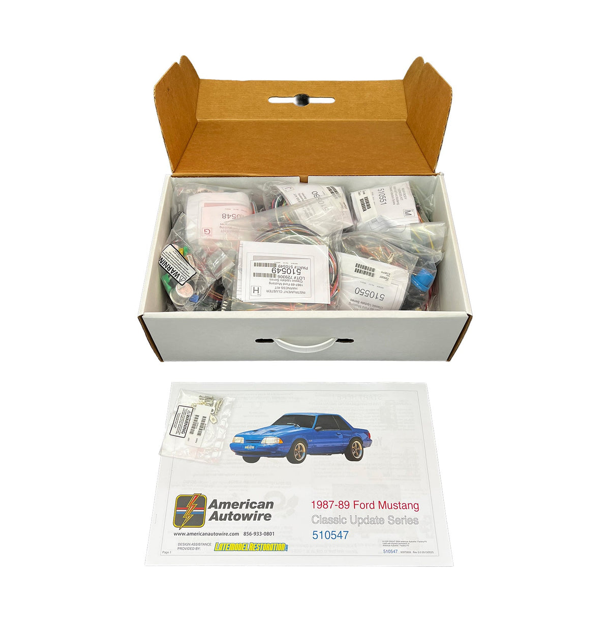 1987-1989 Ford Mustang American Autowire 510547 Complete Wiring Harness Classic Update Kit