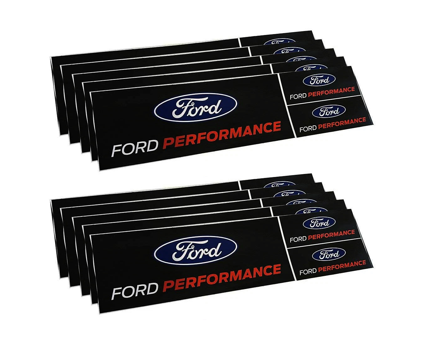 Ford Performance Logo Deal Sticker Sheet - 10 Pack