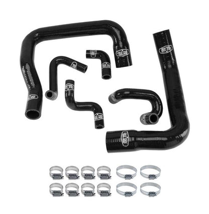 1986-1993 Mustang & Cobra 5.0 V8 Silicone Engine Radiator Black Hoses Kit w Clamps