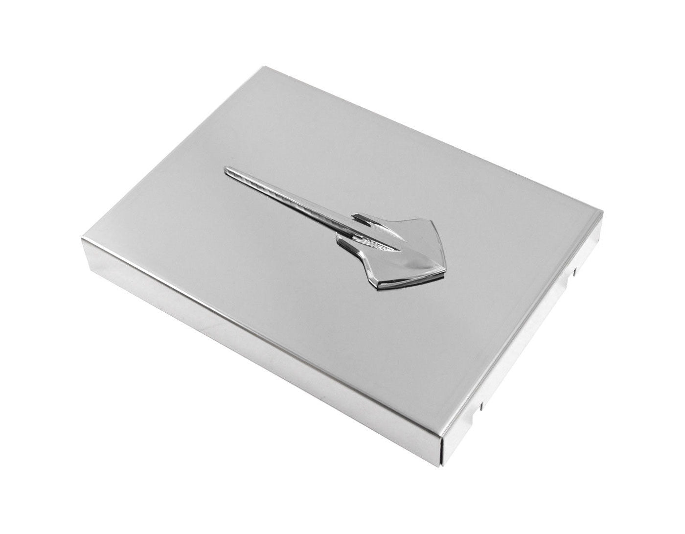 C7 Corvette Polished Stainless Fuse Box Cover - Chrome Stingray Emblem