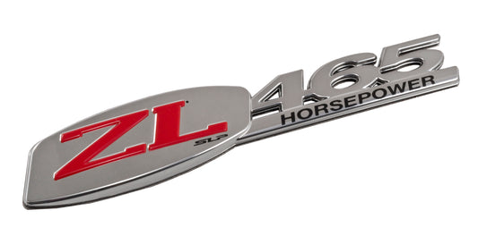 Corvette Camaro SLP ZL 465 Horsepower Red & Chrome 5" Emblem Badge Logo