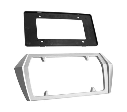 2020-2026 Corvette C8 Painted Rear License Plate Frame Bezel - G8G Arctic White