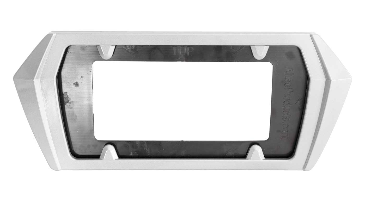 2020-2026 Corvette C8 Painted Rear License Plate Frame Bezel - G8G Arctic White