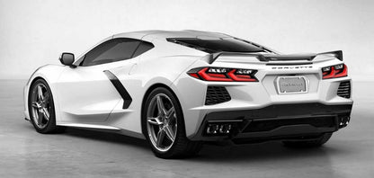 2020-2026 Corvette C8 Painted Rear License Plate Frame Bezel - G8G Arctic White