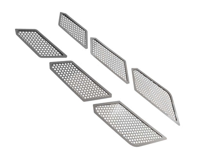 2020-2023 Corvette C8 Stainless 6pc Rear Hood Vent Grille Inserts ACC 882013