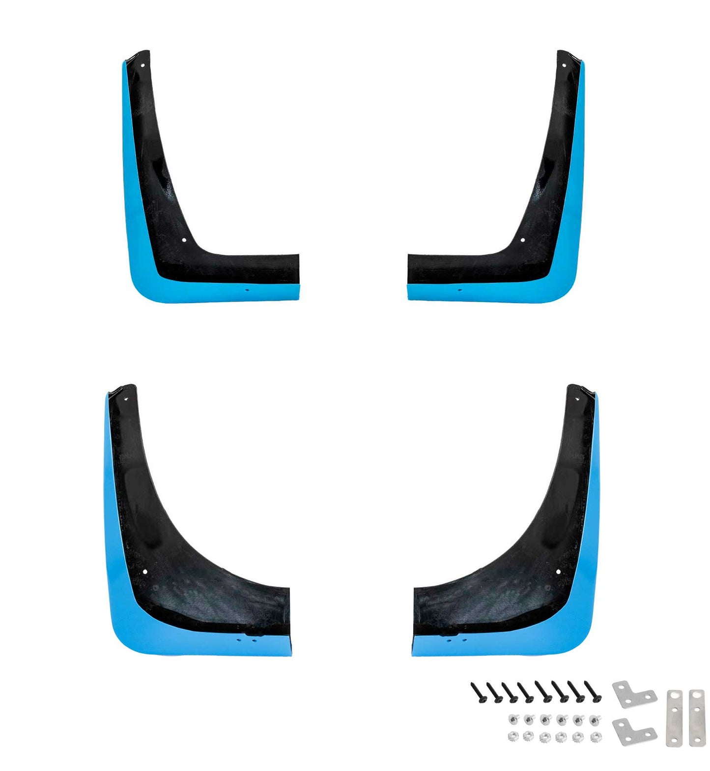 2020-2023 Corvette C8 Front & Rear Splash Guards Mud Flaps in Rapid Blue GMO