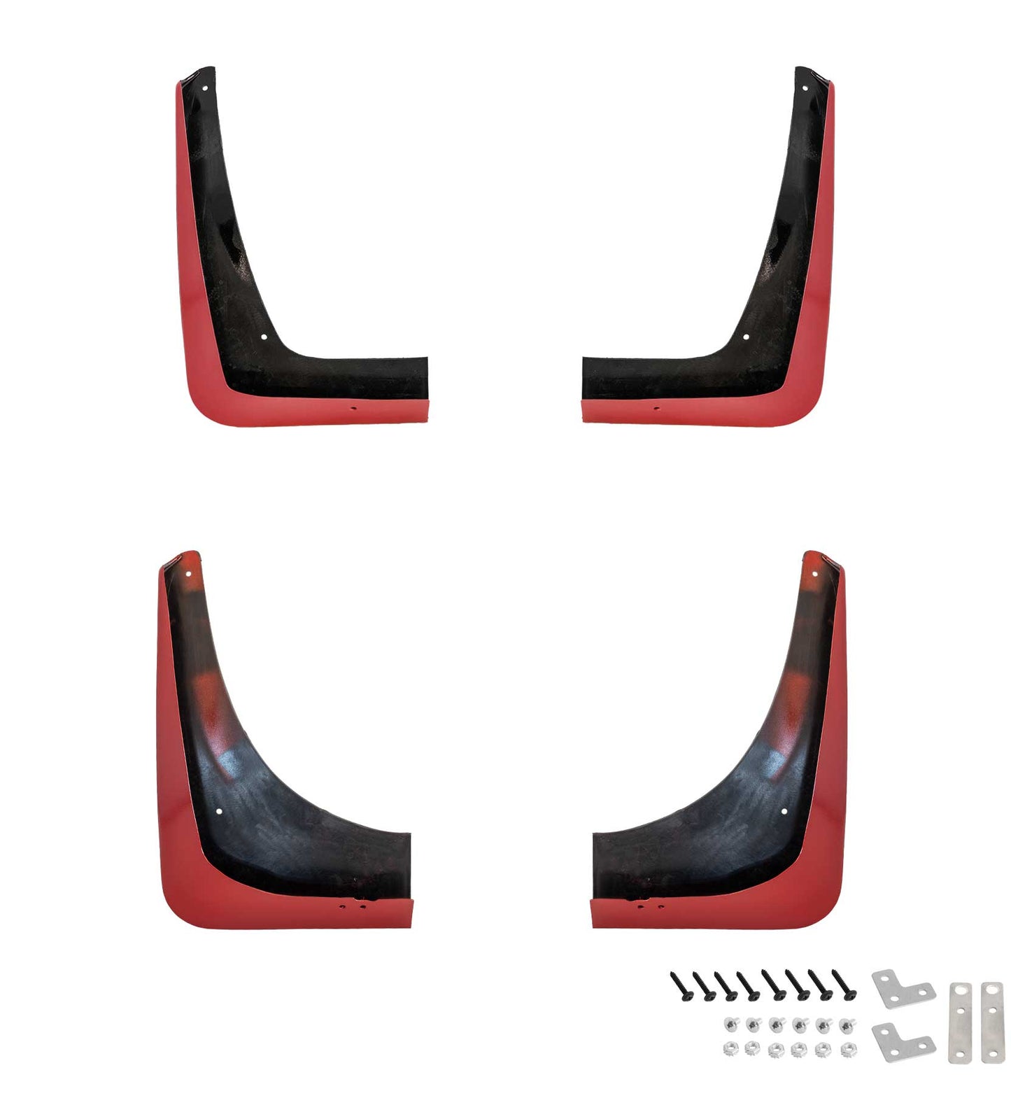 2020-2023 Corvette C8 Painted Front & Rear Splash Guards Mud Flaps Red Mist GPH