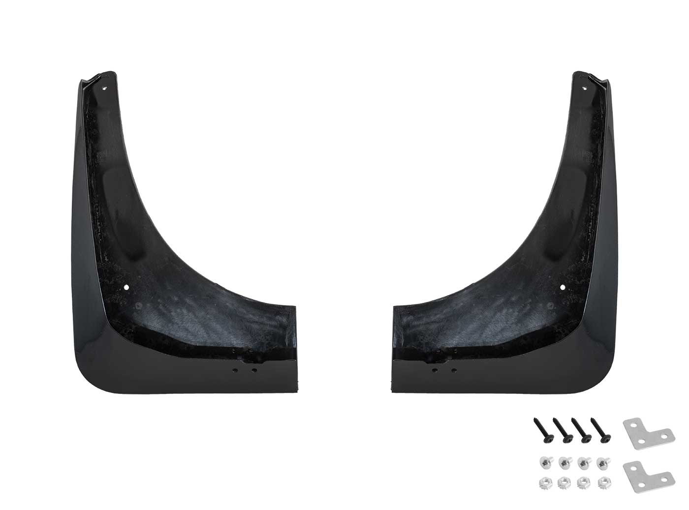 2020-2023 Corvette C8 Painted Rear Splash Guards Mud Flaps Gloss Black GBA